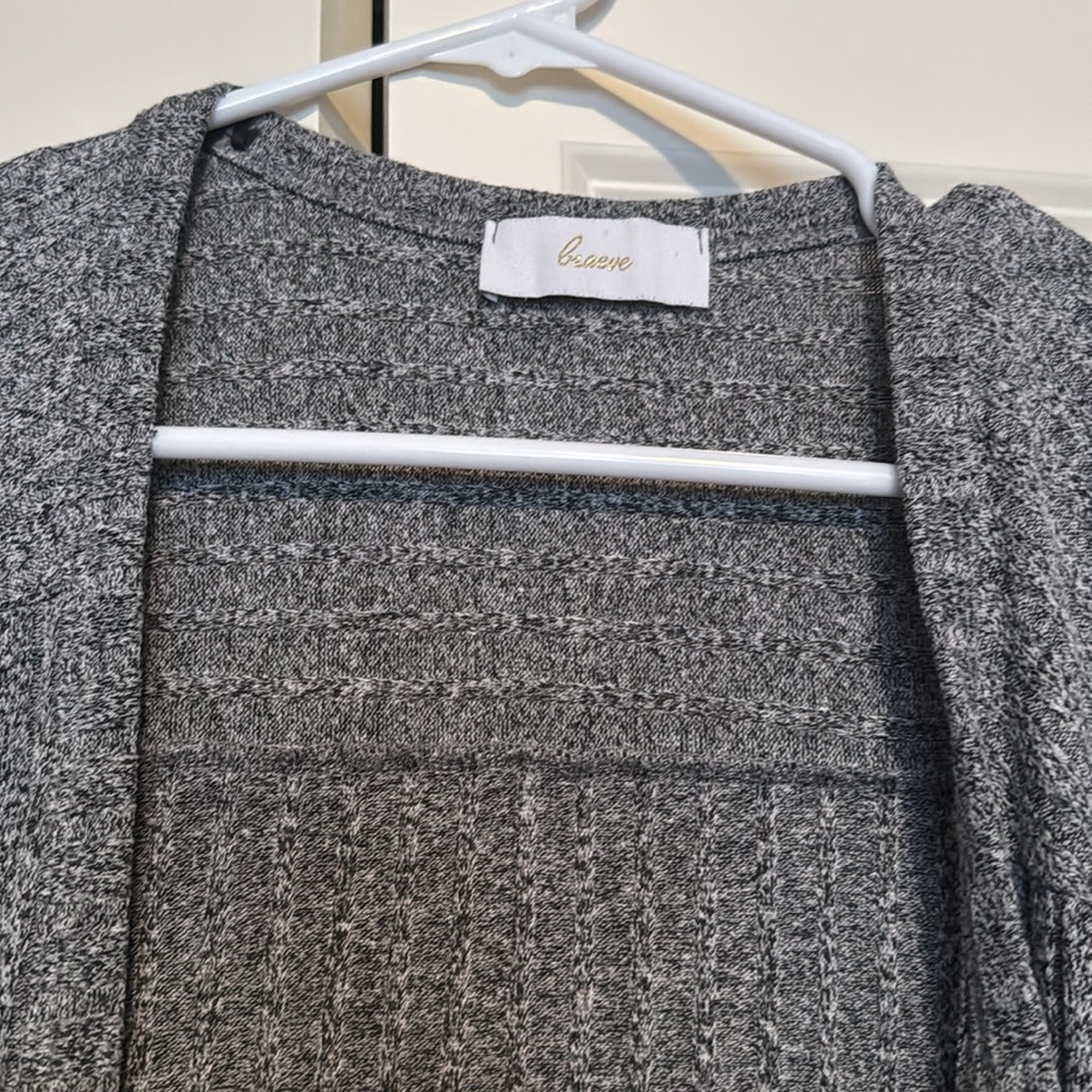 Long Gray Ribbed sweater - Picture 2 of 5